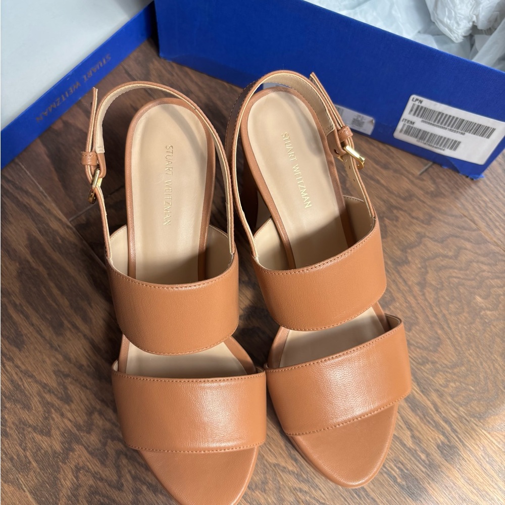 Stuart Weitzman Ono Nude Platform Heel Sandal